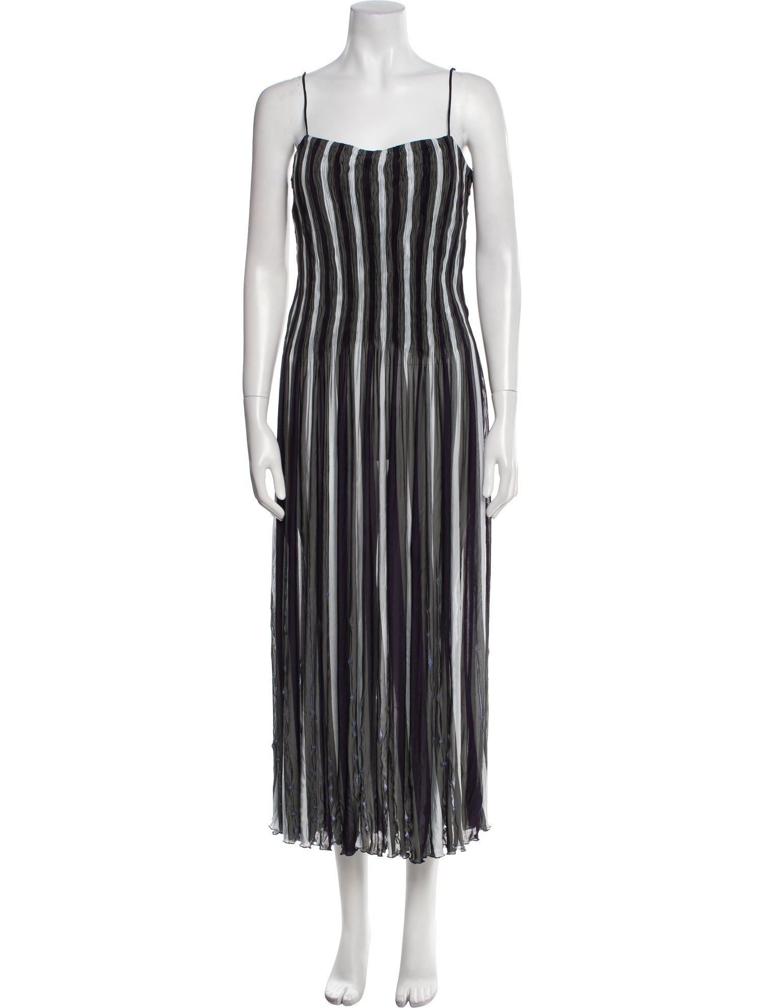 Giorgio Armani Striped Knee-Length Dress