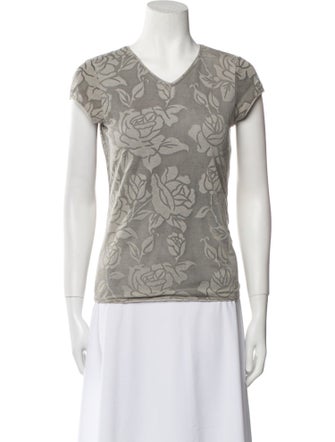 Giorgio Armani Printed V-Neck Top