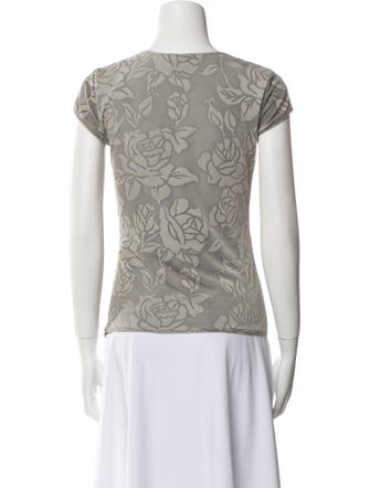 Giorgio Armani Printed V-Neck Top