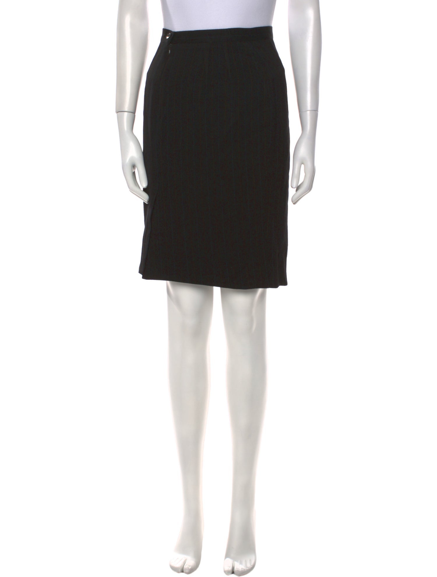 Giorgio Armani Embroidered Accent Knee-Length Skirt