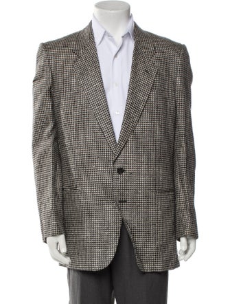 Giorgio Armani Silk Plaid Print Sport Coat