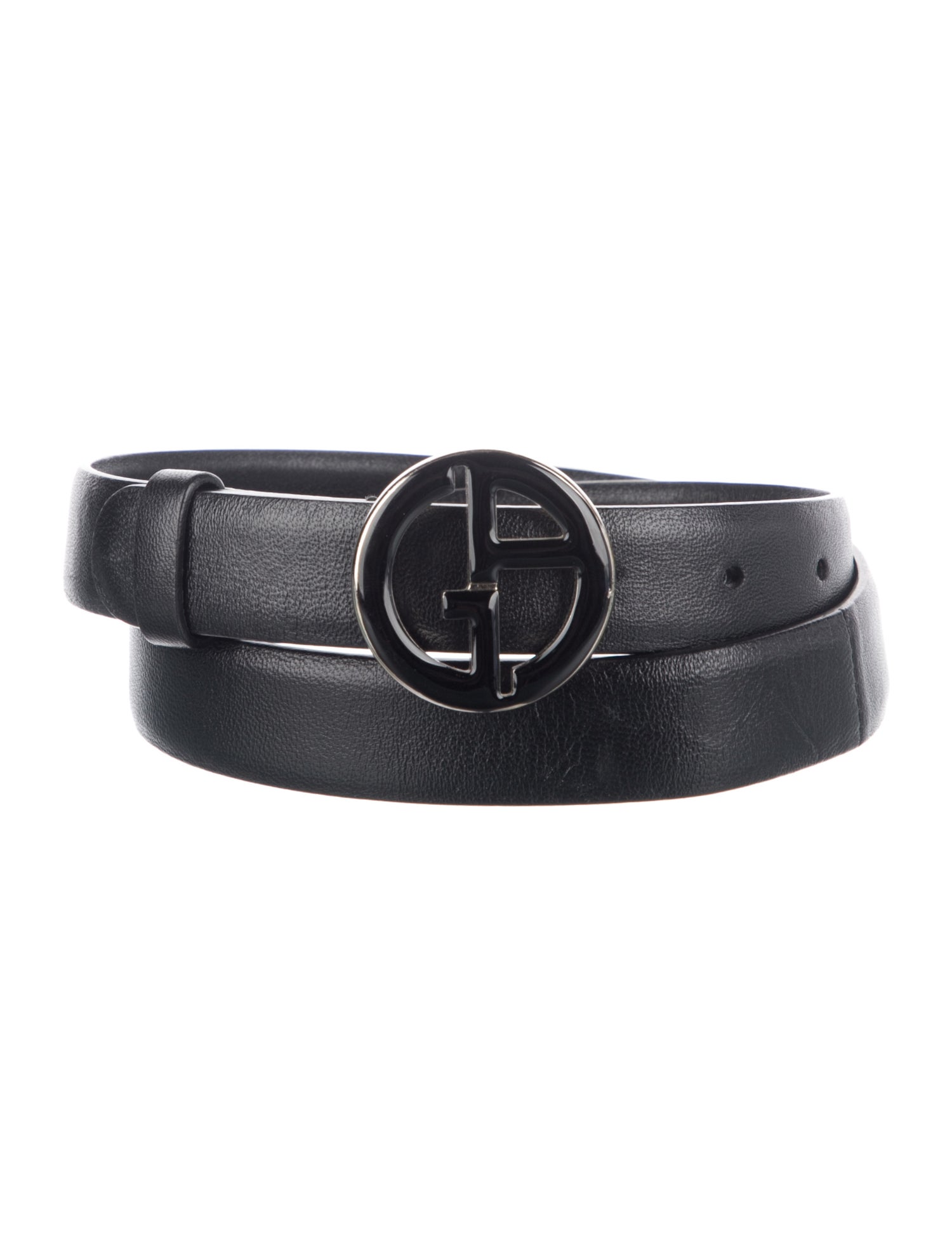 Giorgio Armani Skinny Leather Belt