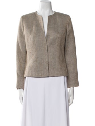 Giorgio Armani Linen Tweed Pattern Evening Jacket