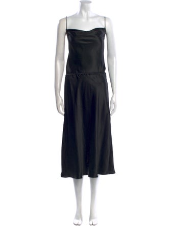 Giorgio Armani Square Neckline Long Dress