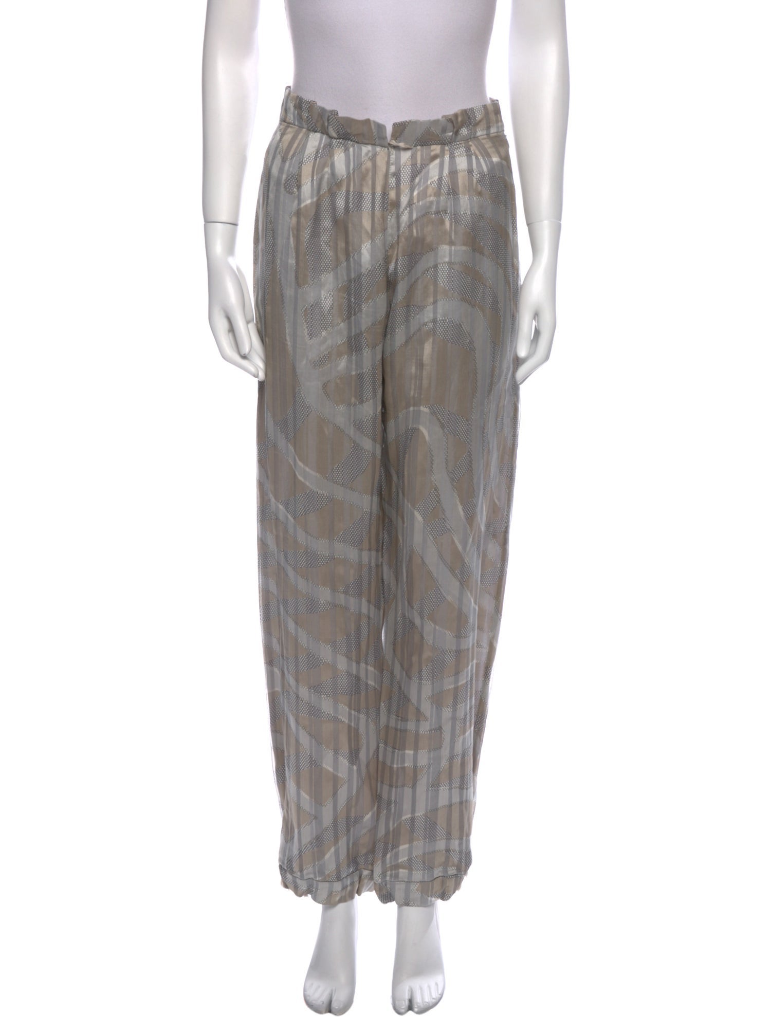 Giorgio Armani Silk Straight Leg Pants