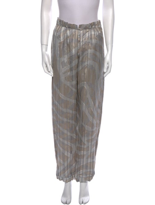Giorgio Armani Silk Straight Leg Pants