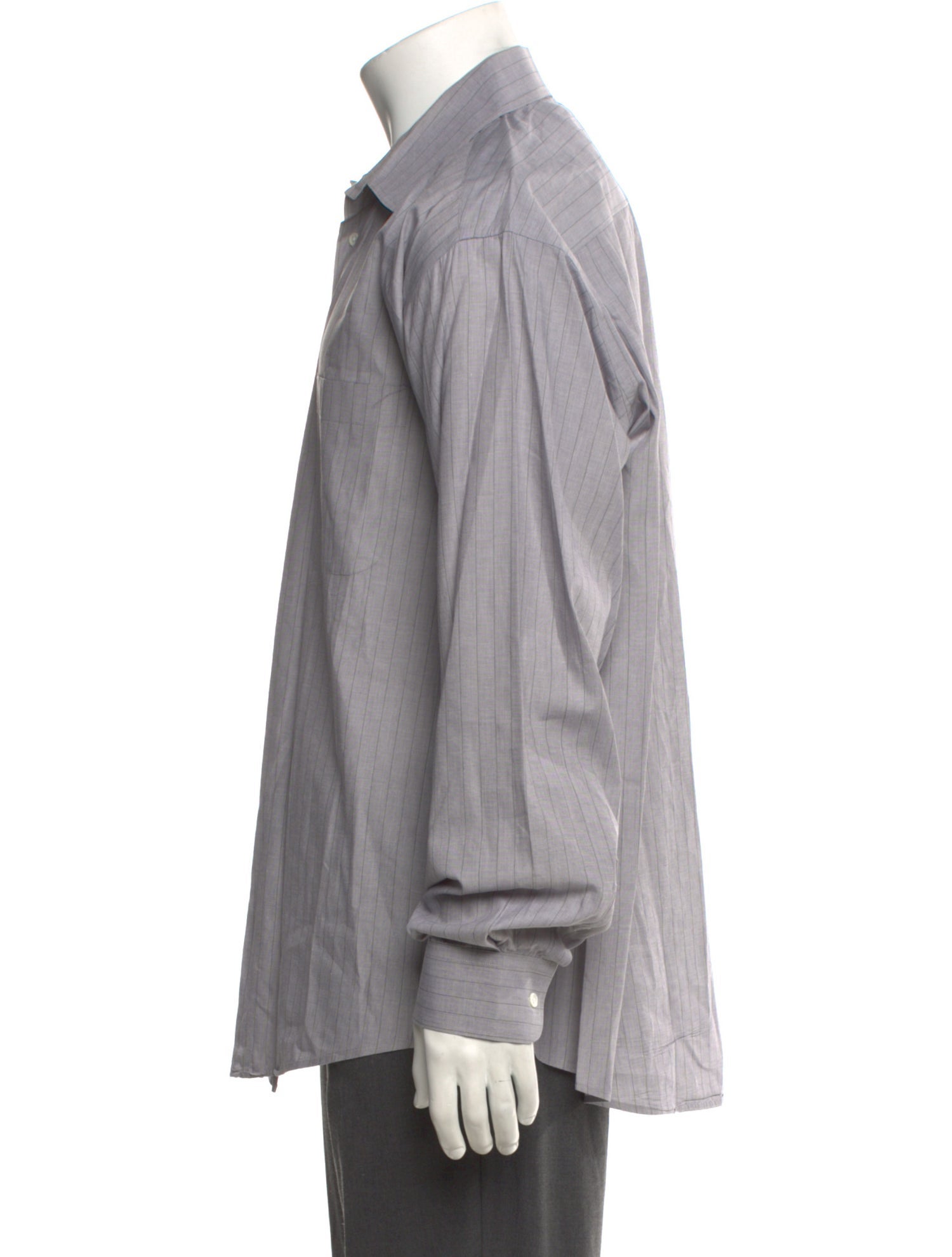 Giorgio Armani Striped Long Sleeve Dress Shirt