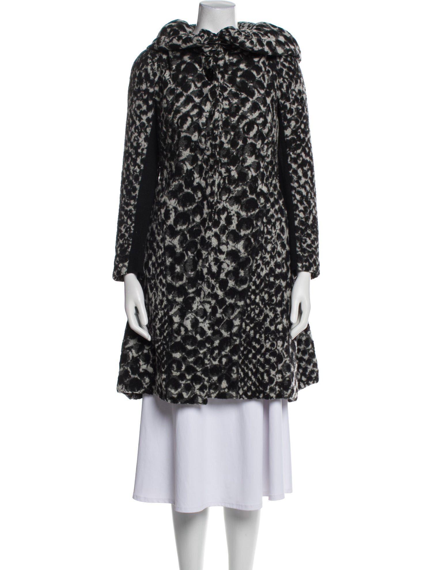 Giorgio Armani Wool Animal Print Coat