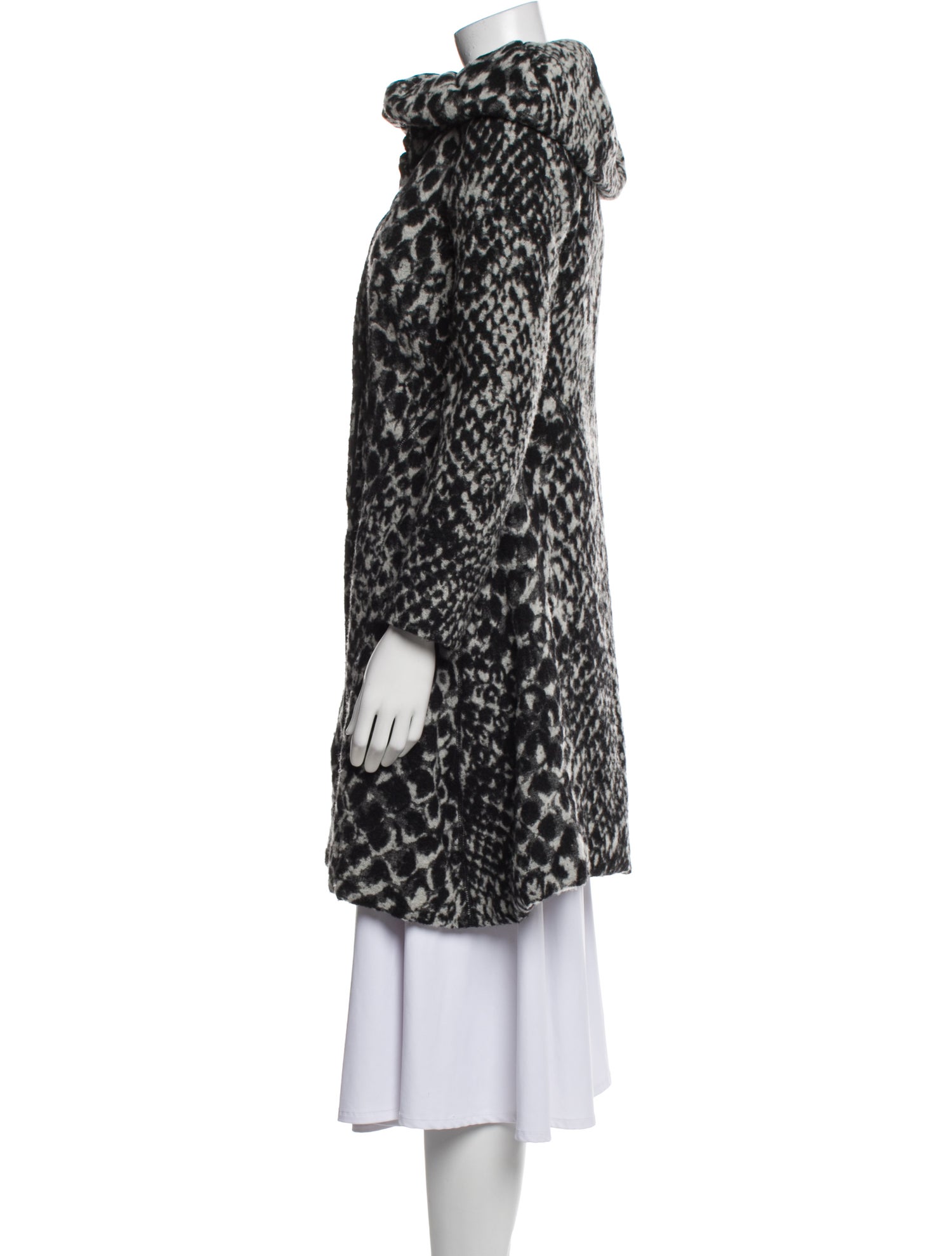Giorgio Armani Wool Animal Print Coat