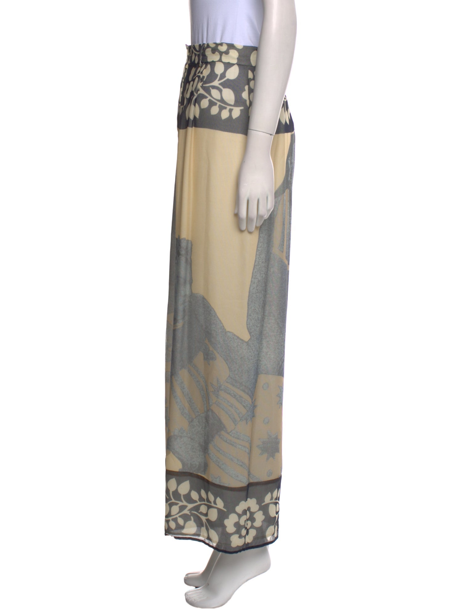 Giorgio Armani Silk Wide Leg Pants