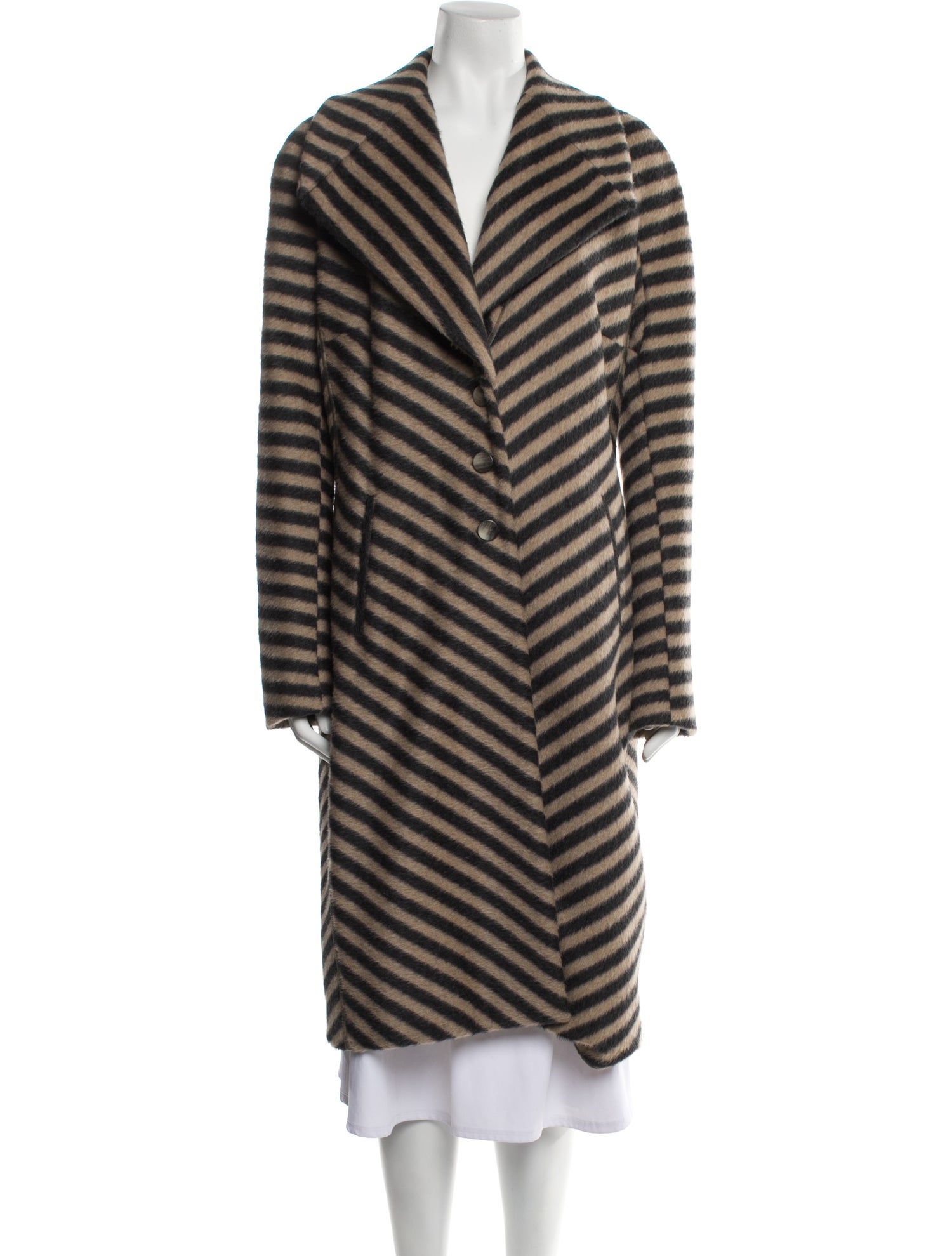 Giorgio Armani Wool Striped Coat