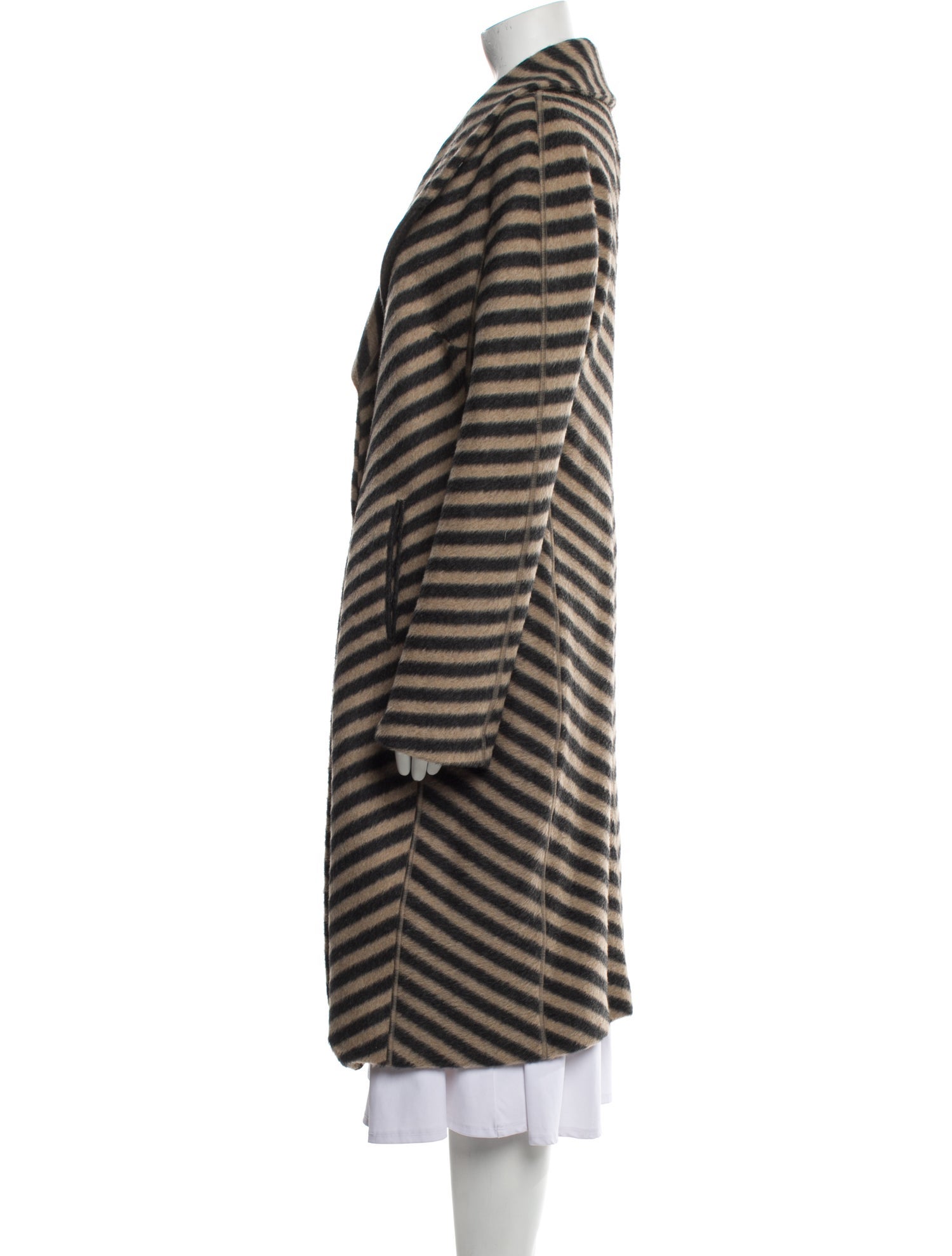 Giorgio Armani Wool Striped Coat