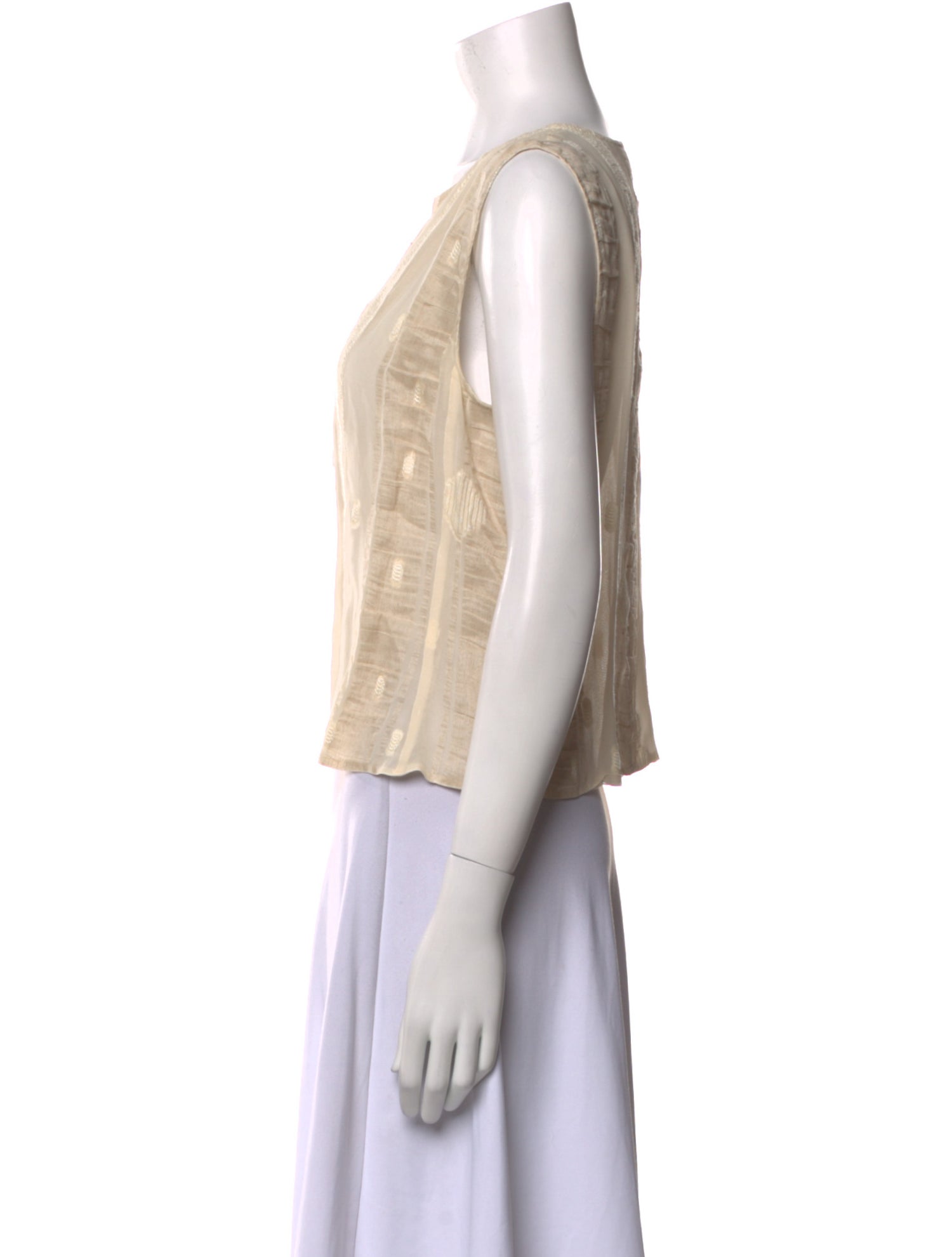 Giorgio Armani V-Neck Sleeveless Crop Top