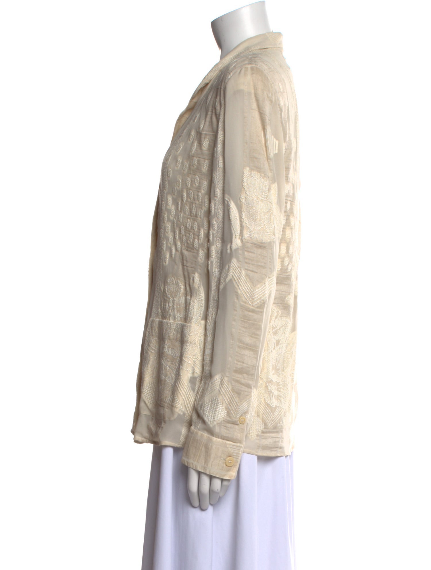 Giorgio Armani Printed V-Neck Blouse