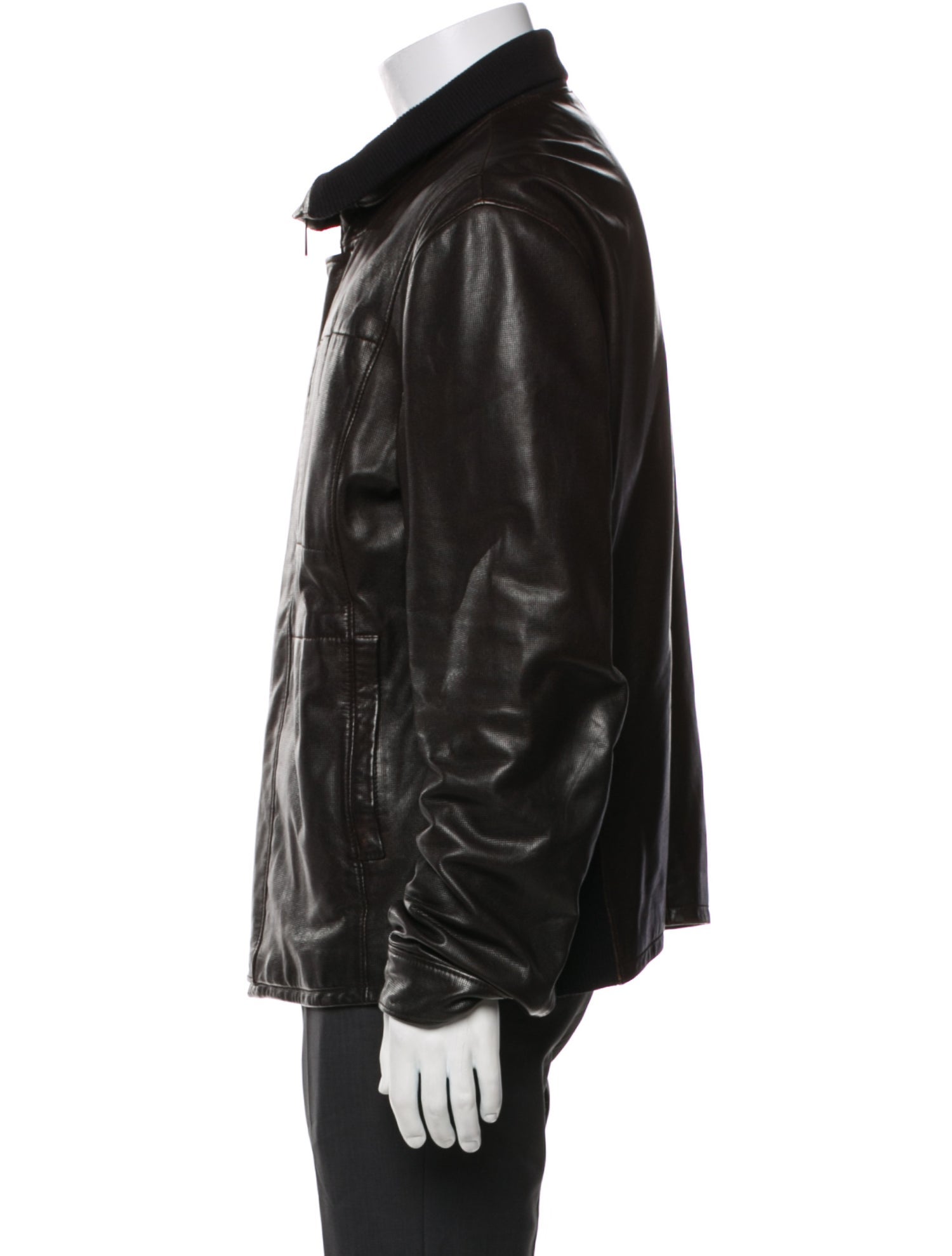 Giorgio Armani Leather Moto Jacket