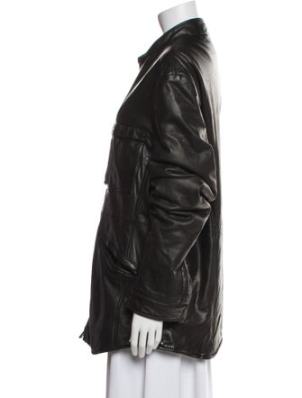 Giorgio Armani Lamb Leather Moto Jacket
