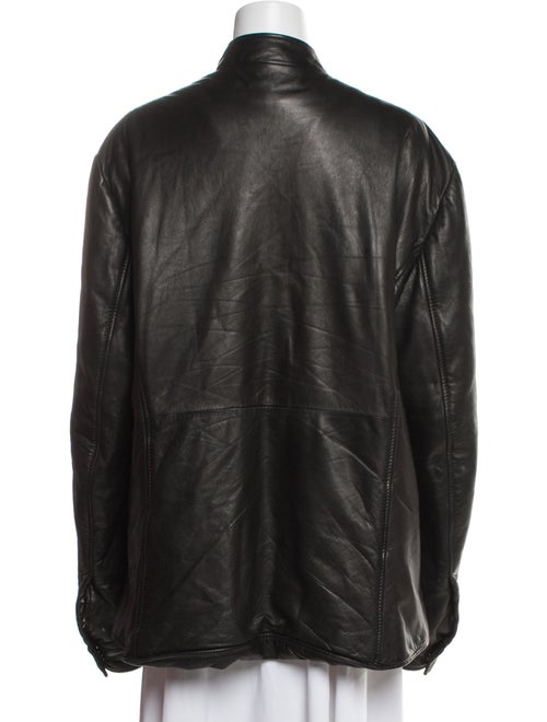 Giorgio Armani Lamb Leather Moto Jacket