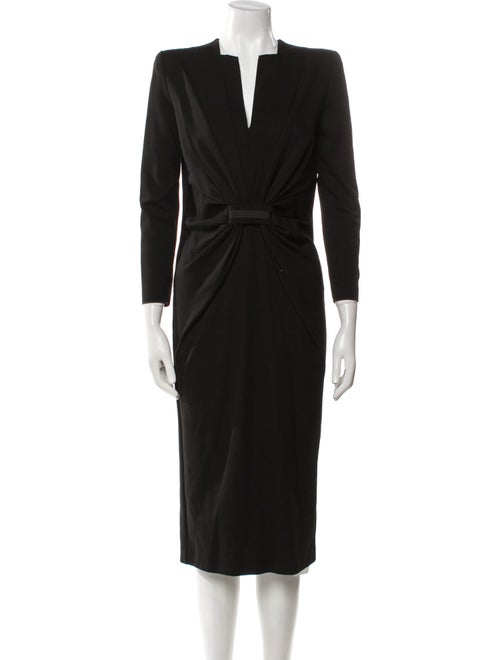 Giorgio Armani V-Neck Midi Length Dress