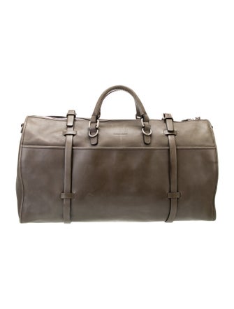Giorgio Armani Leather Weekender Bag