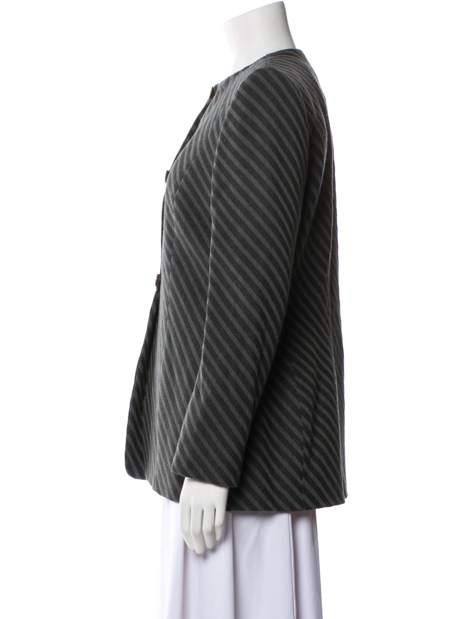 Giorgio Armani Virgin Wool Striped Jacket