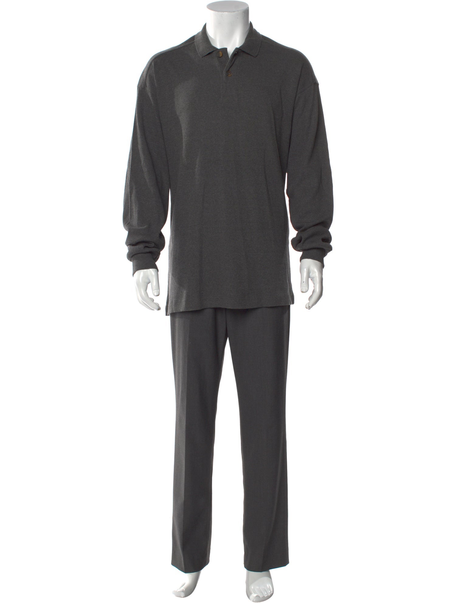 Giorgio Armani Collar Long Sleeve Polo Shirt