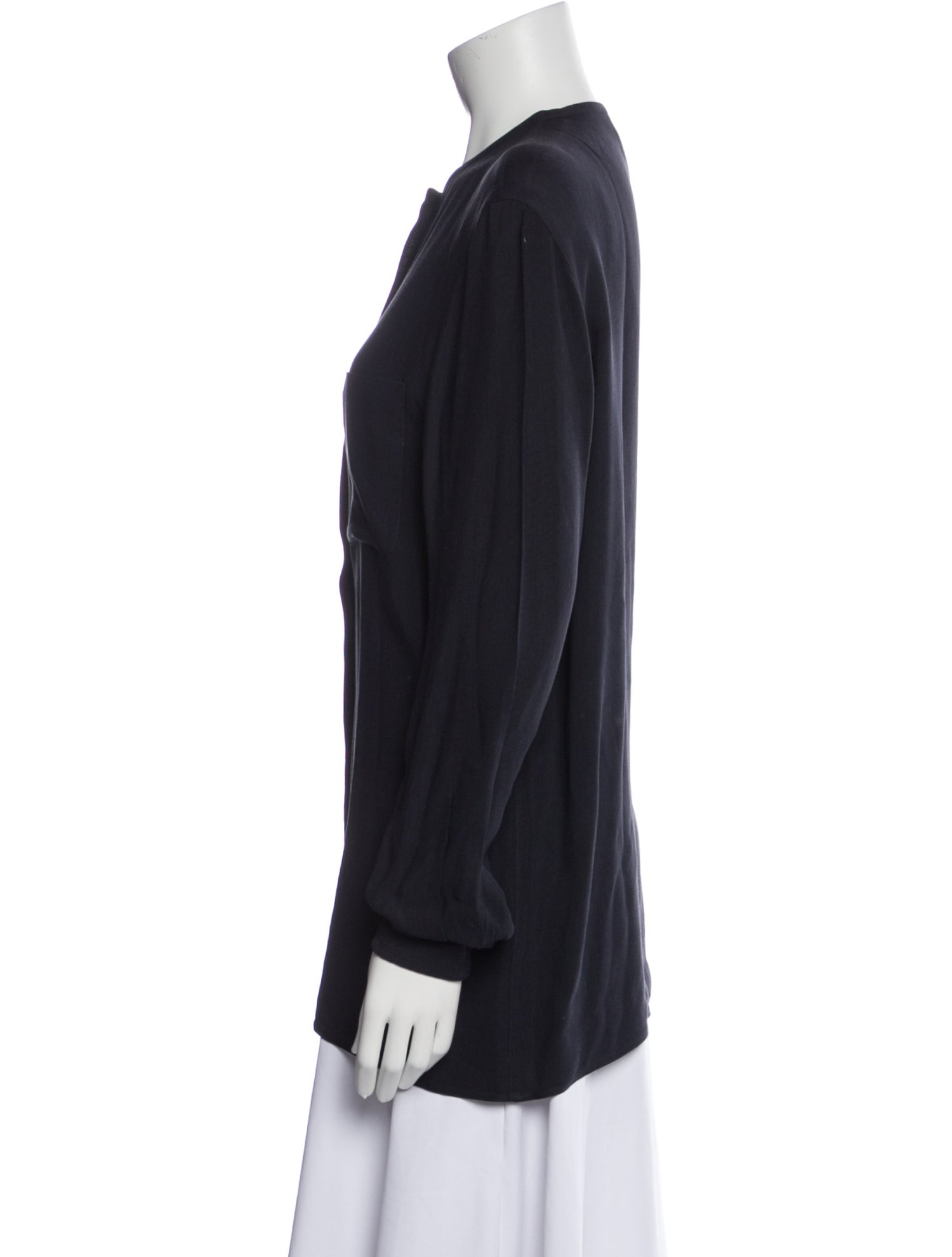 Giorgio Armani Silk Crew Neck Blouse