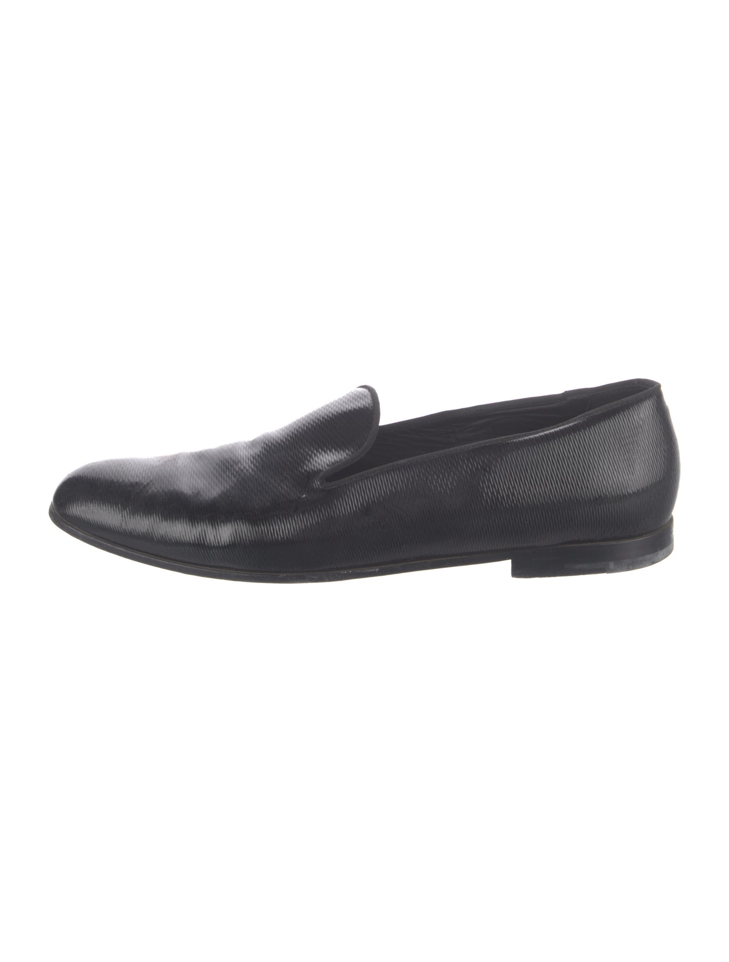 Giorgio Armani Embossed Leather Loafers