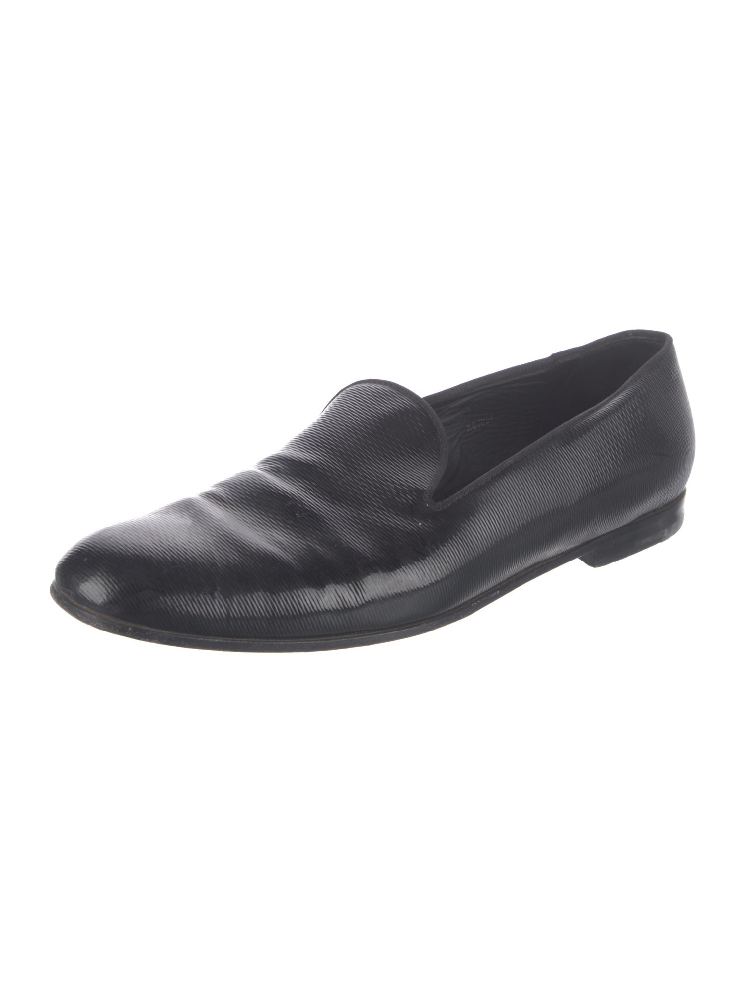 Giorgio Armani Embossed Leather Loafers