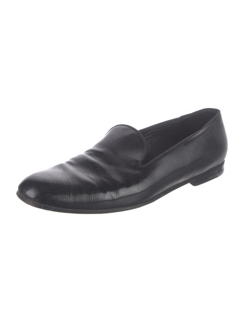 Giorgio Armani Embossed Leather Loafers