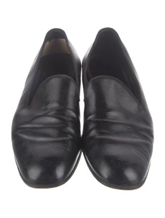 Giorgio Armani Embossed Leather Loafers