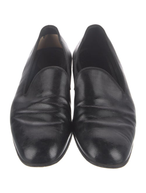 Giorgio Armani Embossed Leather Loafers