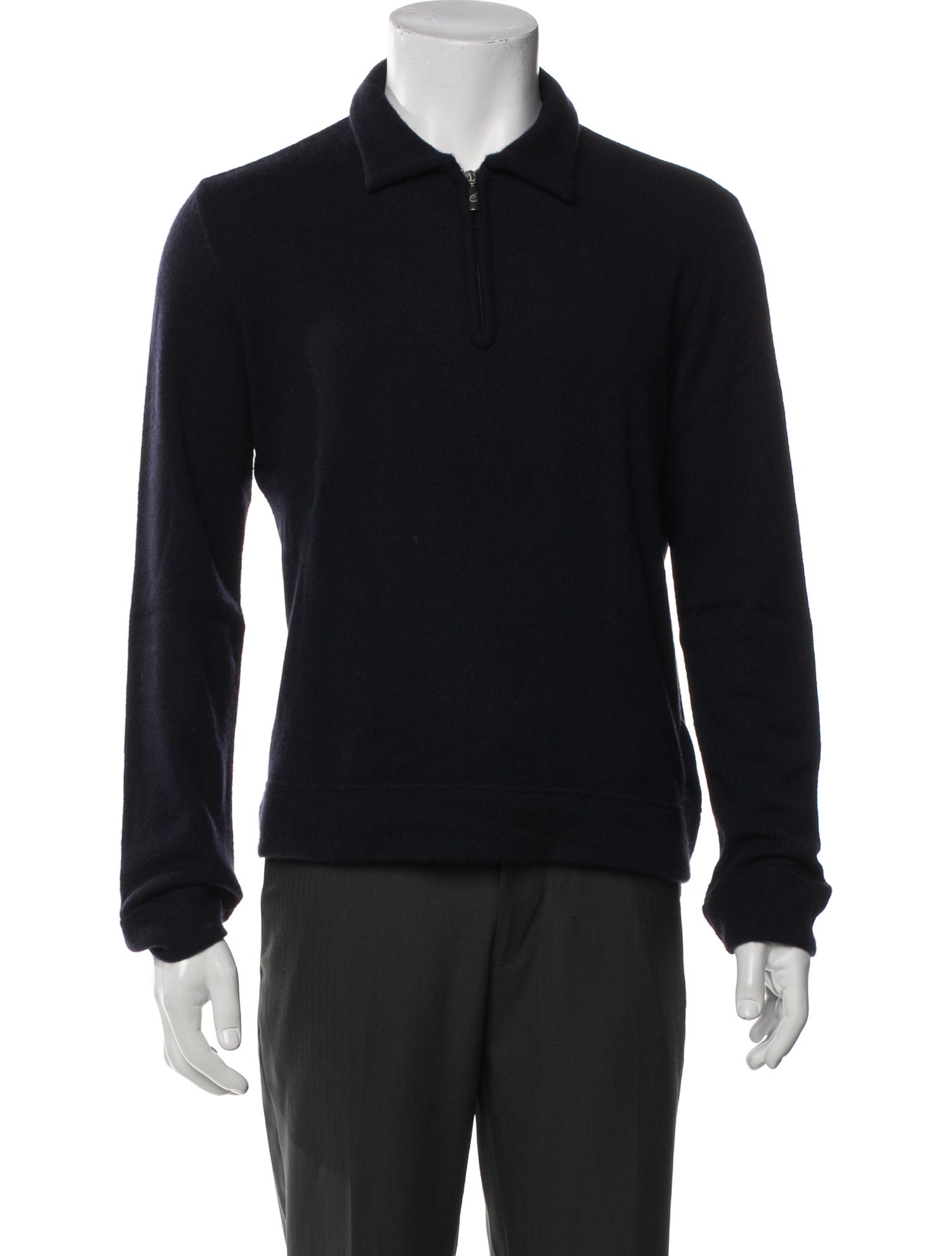 Giorgio Armani Cashmere Mock Neck Polo Sweater