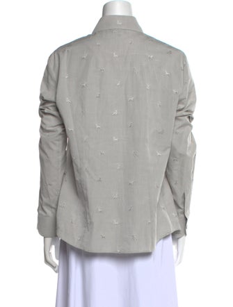 Giorgio Armani Long Sleeve Button-Up Top