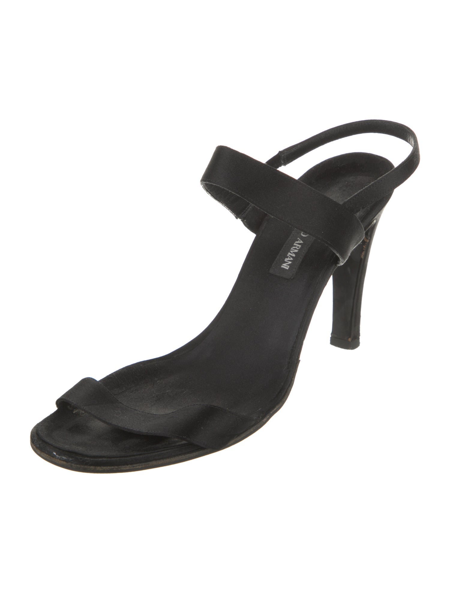 Giorgio Armani Satin Slingback Sandals