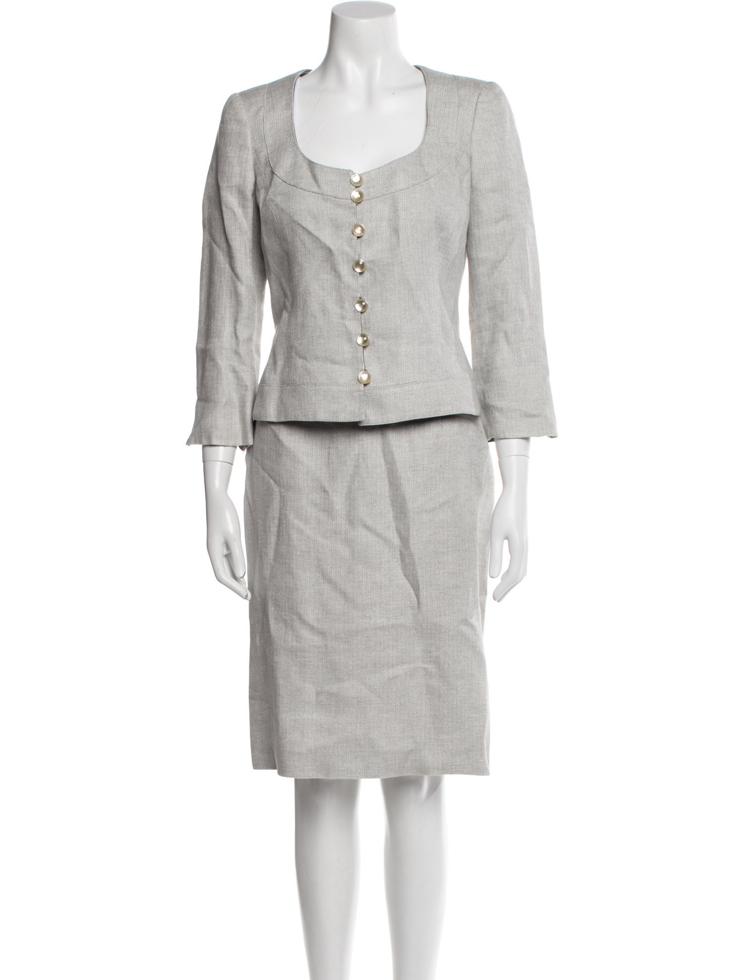 Giorgio Armani Linen Skirt Suit