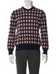 Giorgio Armani Virgin Wool Plaid Print Pullover