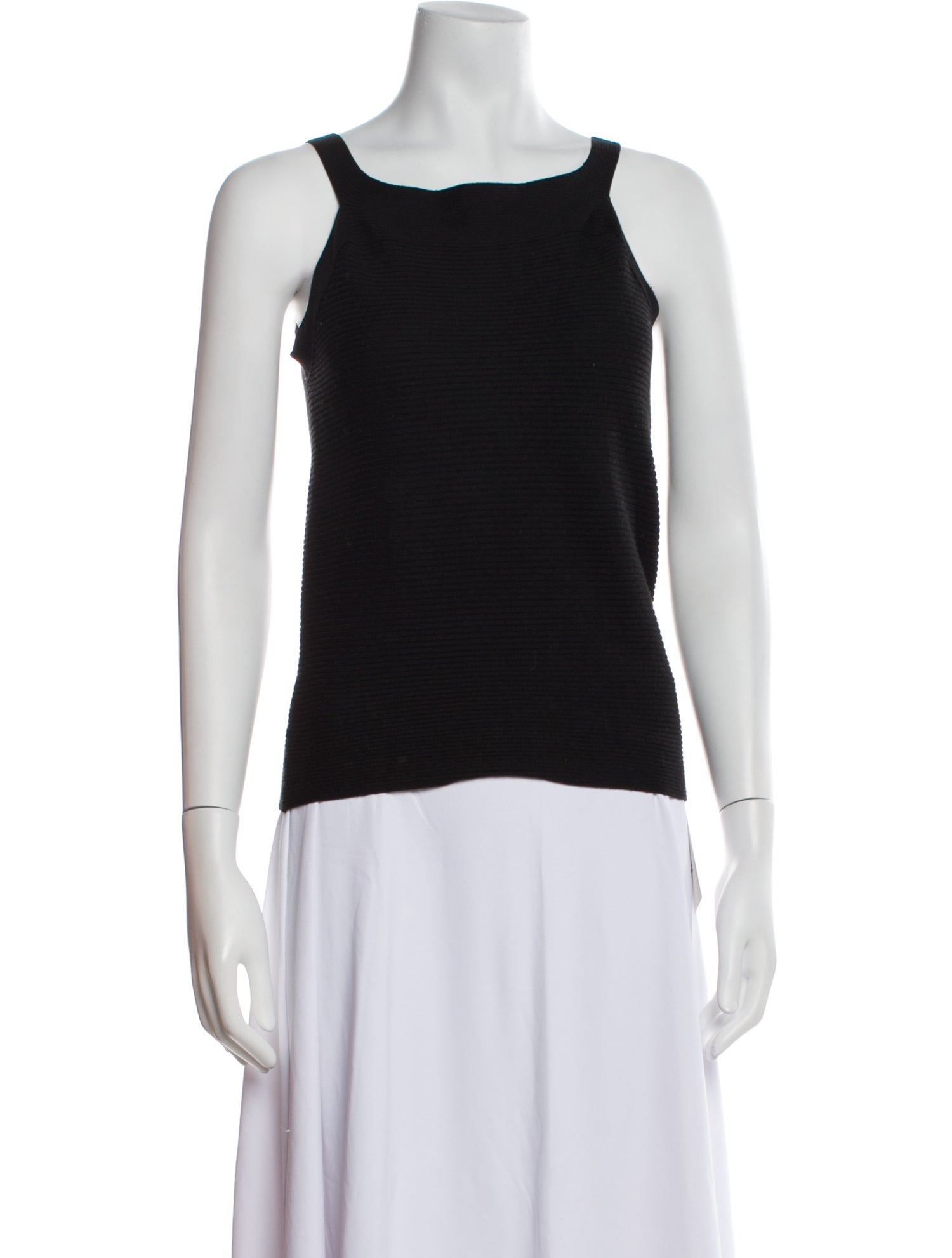 Giorgio Armani Virgin Wool Square Neckline Top