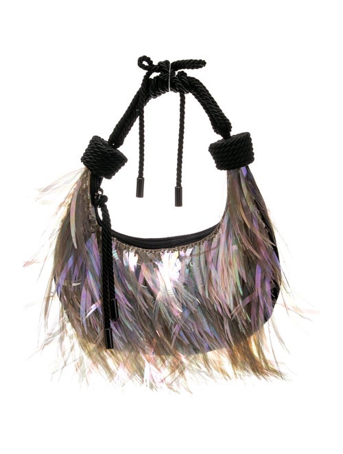 Giorgio Armani Velvet Top Handle Bag