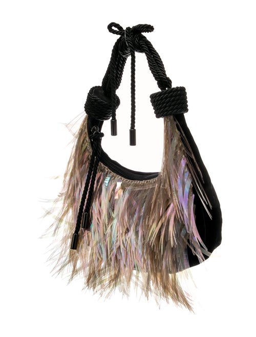 Giorgio Armani Velvet Top Handle Bag