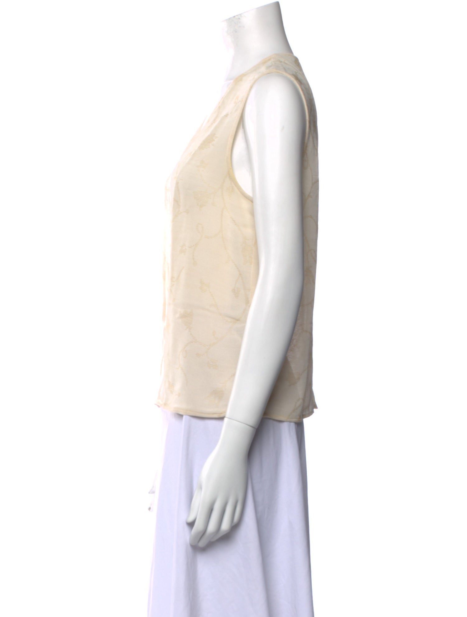 Giorgio Armani Silk V-Neck Blouse