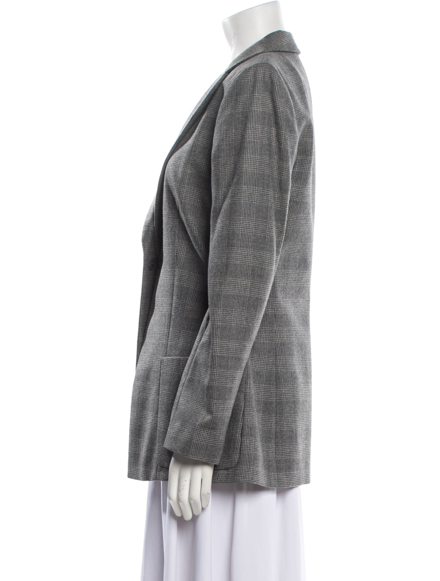 Giorgio Armani Virgin Wool Plaid Print Blazer w/ Tags