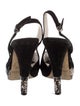 Giorgio Armani Suede Animal Print Slingback Pumps