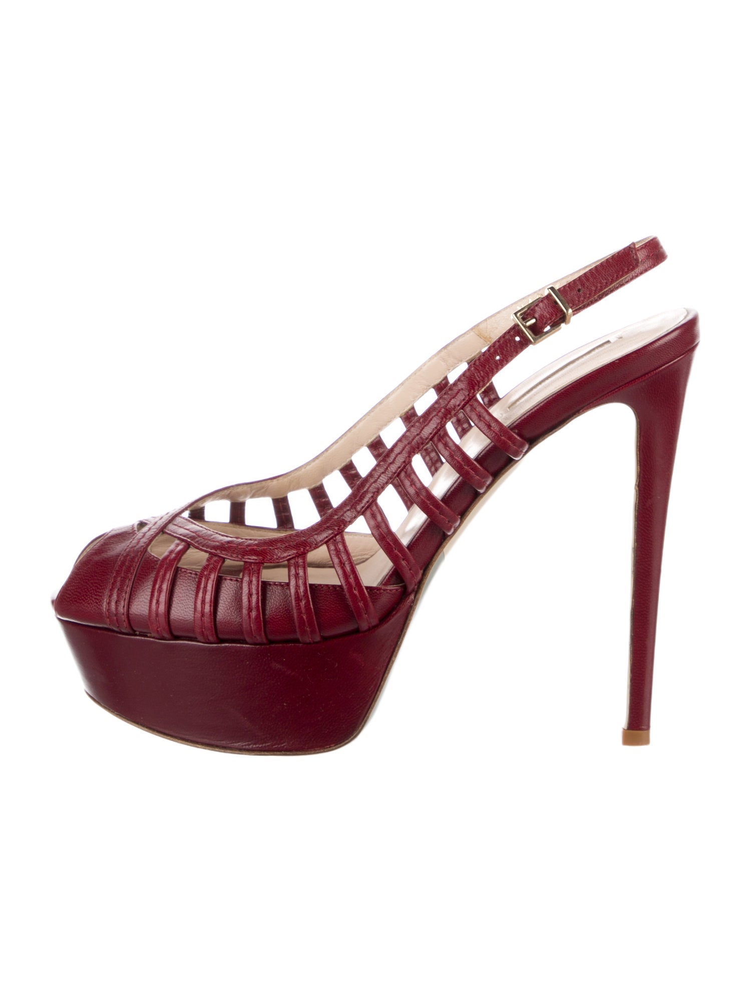 Giorgio Armani Leather Slingback Pumps