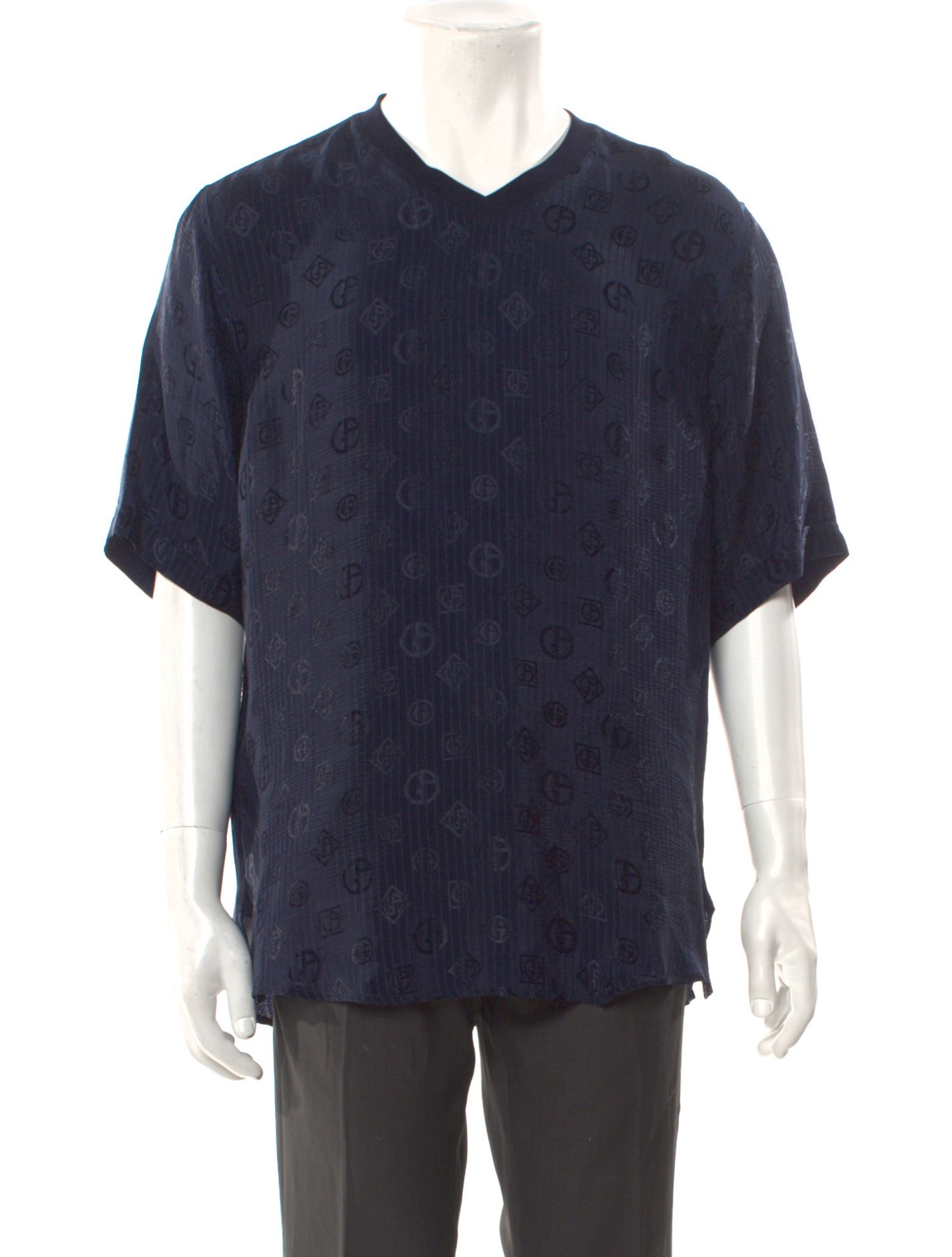 Giorgio Armani Printed V-Neck T-Shirt