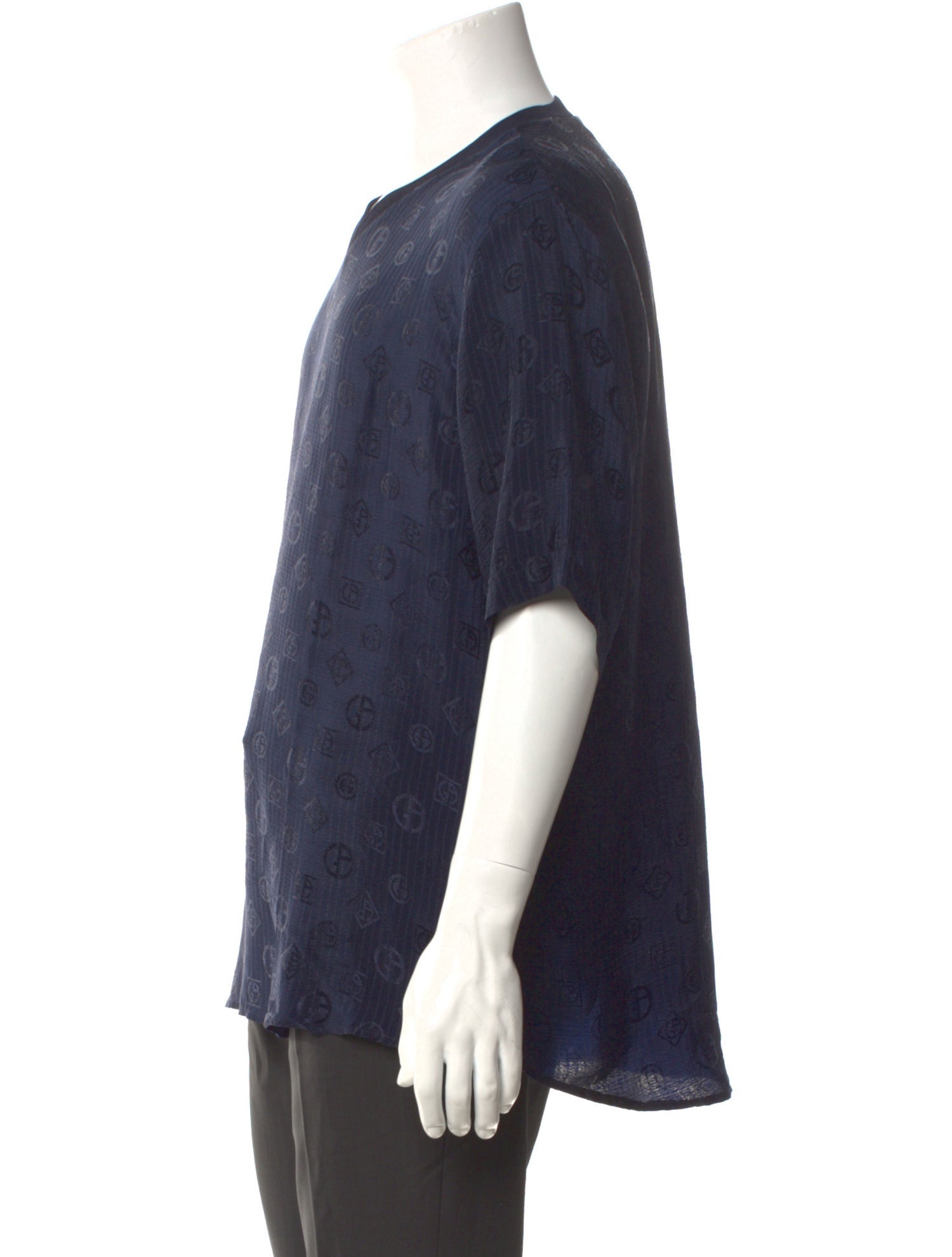 Giorgio Armani Printed V-Neck T-Shirt