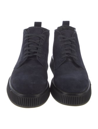 Giorgio Armani Suede Lace-Up Boots