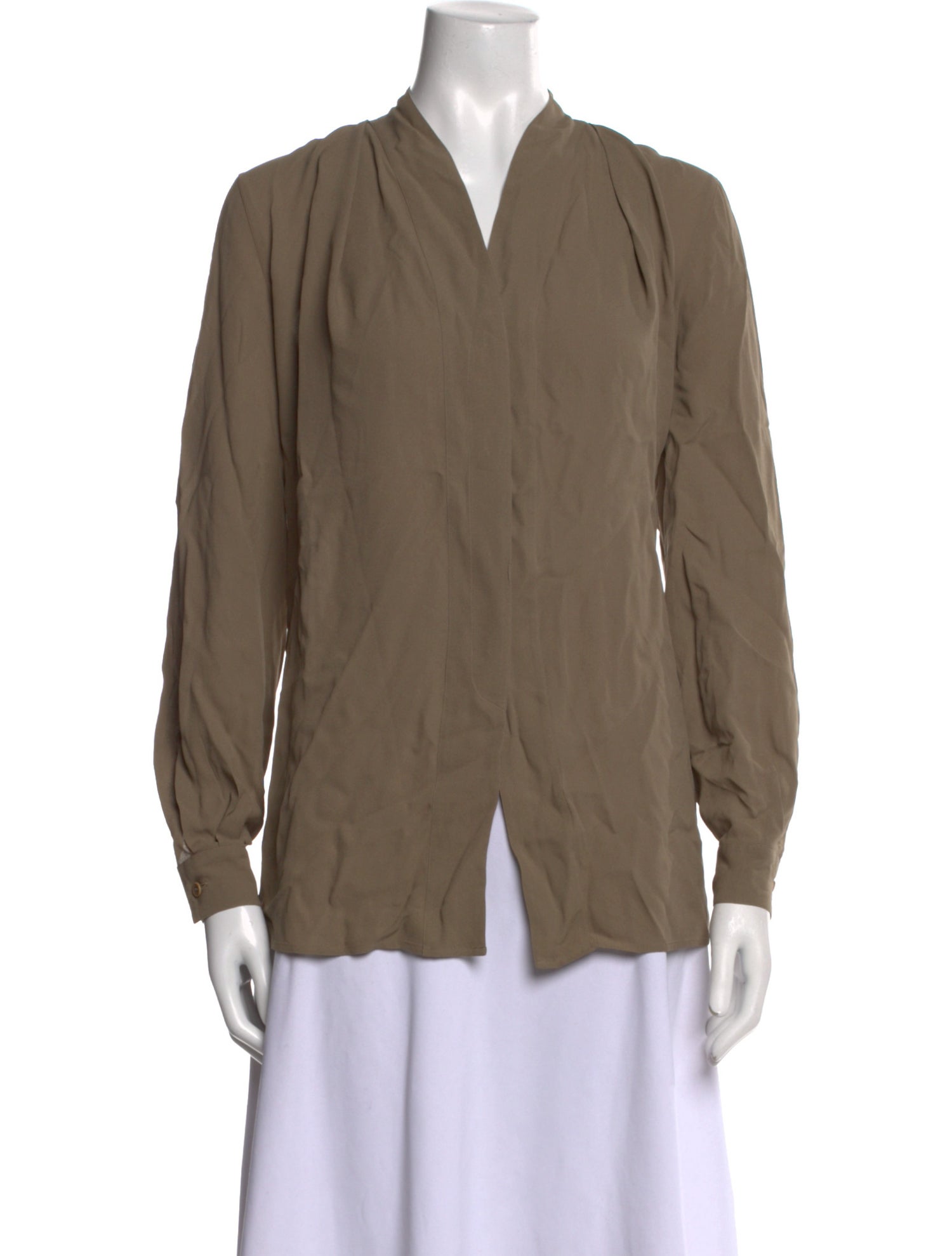 Giorgio Armani Silk V-Neck Blouse