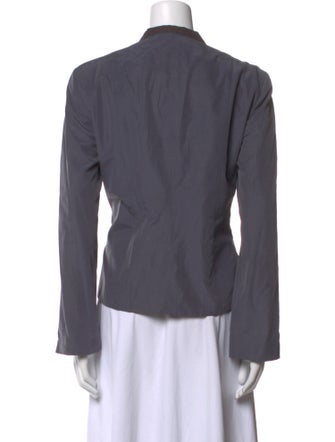 Giorgio Armani Silk V-Neck Button-Up Top