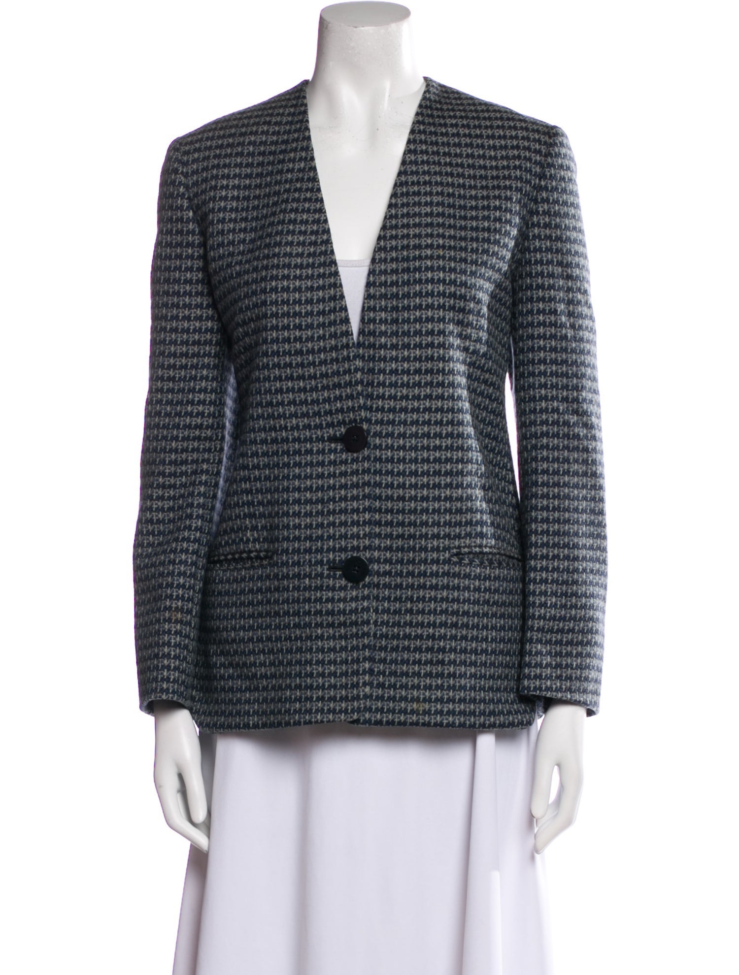 Giorgio Armani Tweed Pattern Blazer