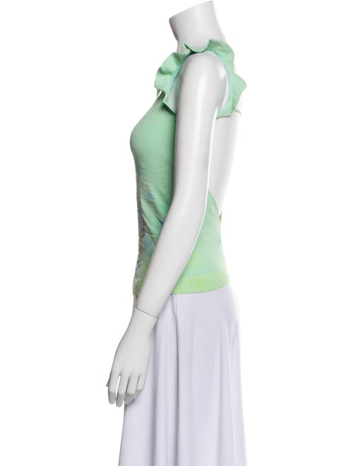 Giorgio Armani Floral Print Scoop Neck Top